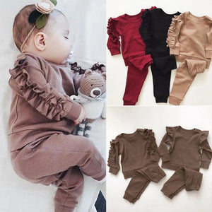 Newborn Ruffles Jumper 2Pcs Outfit Set