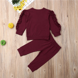 Newborn Ruffles Jumper 2Pcs Outfit Set