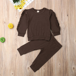 Newborn Ruffles Jumper 2Pcs Outfit Set