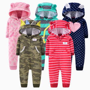 Single layer polar fleece romper zipper shirt - KJ's Store