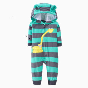 Single layer polar fleece romper zipper shirt - KJ's Store