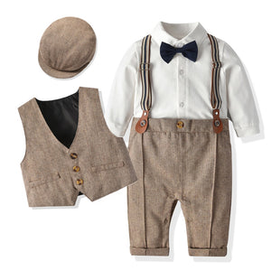 BABY GENTLEMEN JUMPSUIT SET - KJ's Store