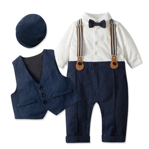 BABY GENTLEMEN JUMPSUIT SET - KJ's Store