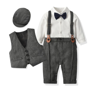 BABY GENTLEMEN JUMPSUIT SET - KJ's Store